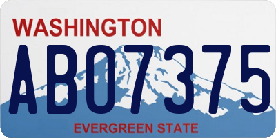 WA license plate ABO7375