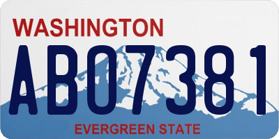 WA license plate ABO7381