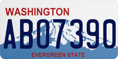 WA license plate ABO7390