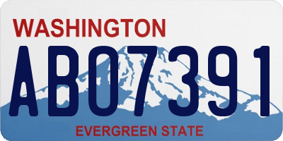 WA license plate ABO7391