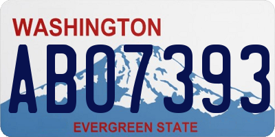 WA license plate ABO7393