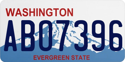 WA license plate ABO7396
