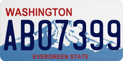 WA license plate ABO7399