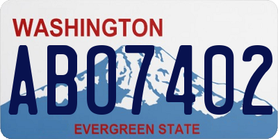 WA license plate ABO7402