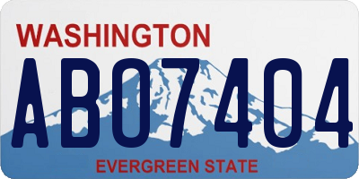 WA license plate ABO7404