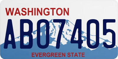 WA license plate ABO7405