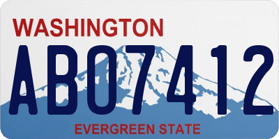 WA license plate ABO7412