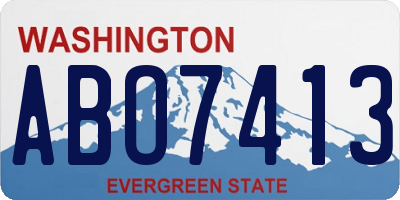 WA license plate ABO7413