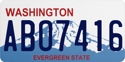 WA license plate ABO7416