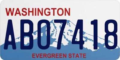 WA license plate ABO7418