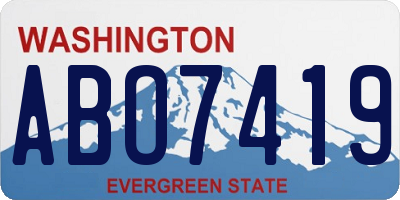 WA license plate ABO7419
