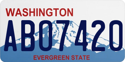 WA license plate ABO7420