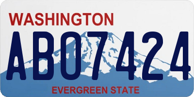 WA license plate ABO7424