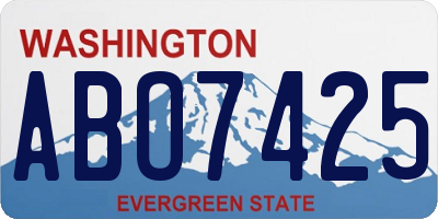 WA license plate ABO7425