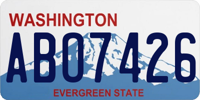 WA license plate ABO7426