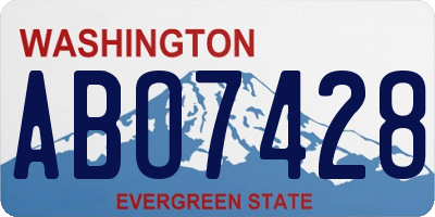 WA license plate ABO7428
