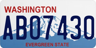 WA license plate ABO7430