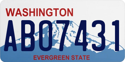 WA license plate ABO7431