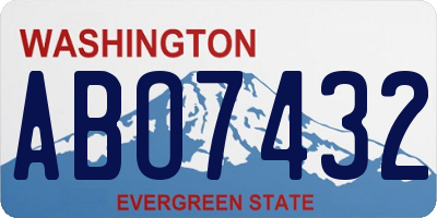 WA license plate ABO7432