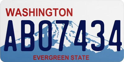 WA license plate ABO7434