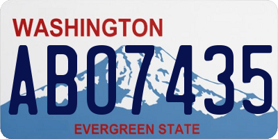WA license plate ABO7435