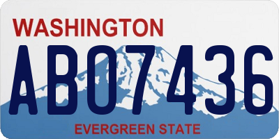 WA license plate ABO7436