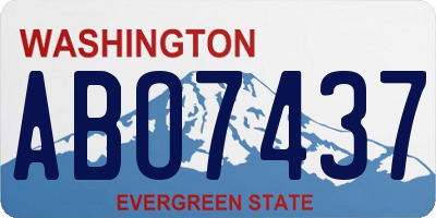 WA license plate ABO7437