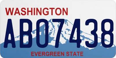 WA license plate ABO7438