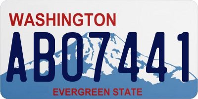 WA license plate ABO7441