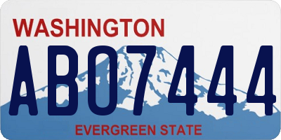 WA license plate ABO7444