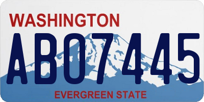 WA license plate ABO7445