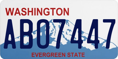 WA license plate ABO7447