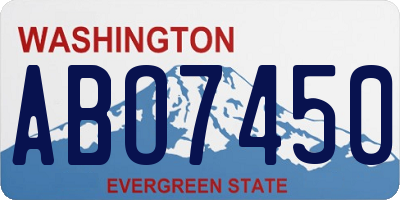 WA license plate ABO7450