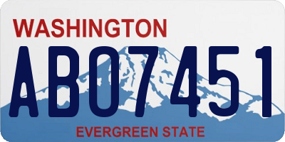 WA license plate ABO7451