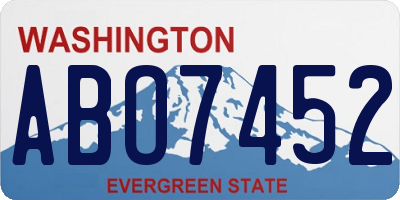 WA license plate ABO7452