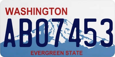 WA license plate ABO7453