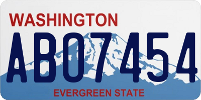 WA license plate ABO7454