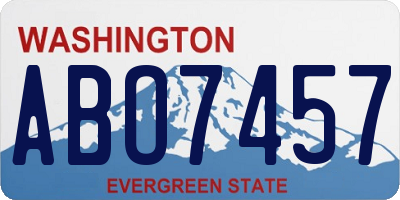 WA license plate ABO7457