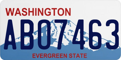 WA license plate ABO7463