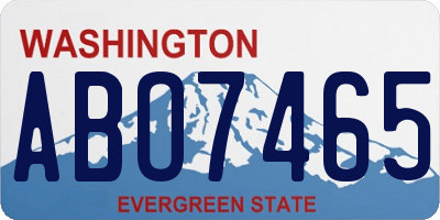 WA license plate ABO7465