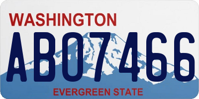 WA license plate ABO7466