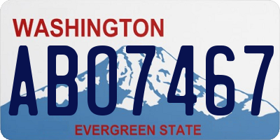 WA license plate ABO7467