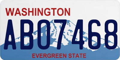 WA license plate ABO7468