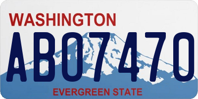 WA license plate ABO7470