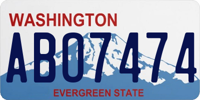 WA license plate ABO7474