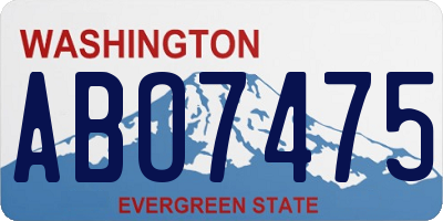WA license plate ABO7475
