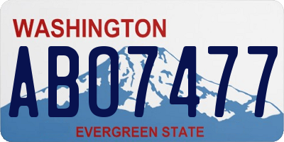 WA license plate ABO7477