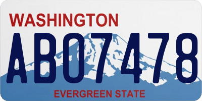 WA license plate ABO7478