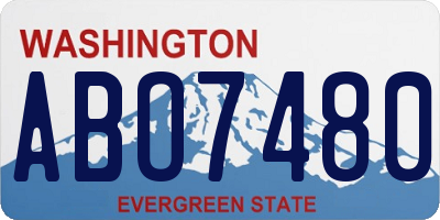 WA license plate ABO7480