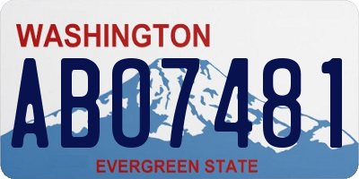 WA license plate ABO7481